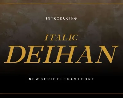 Italic Deihan font