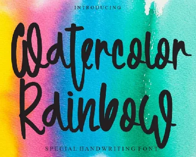 Watercolor Rainbow font