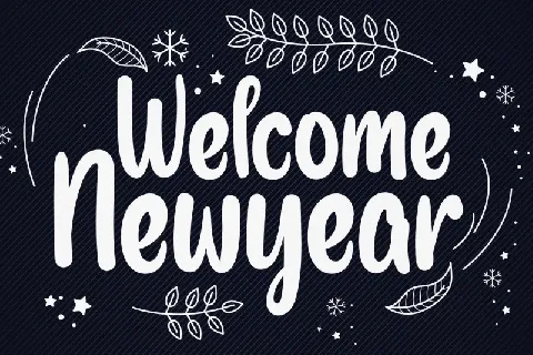 Welcome Newyear Script font