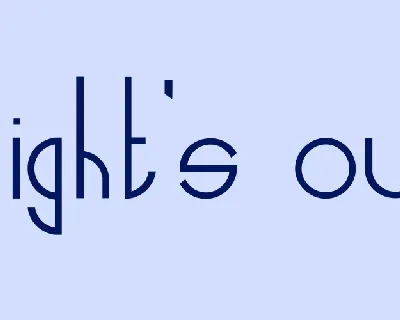 Night’s out font