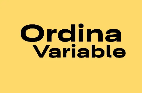 Ordina Variable font