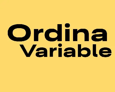 Ordina Variable font