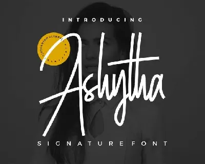 Ashytha Signature font