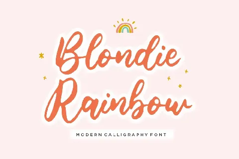 Blondie Rainbow font