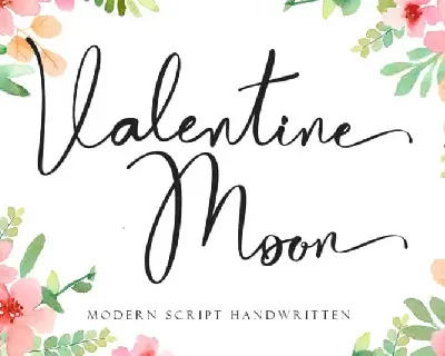 Valentine Moon Calligraphy font