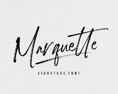 Marquette Signature font