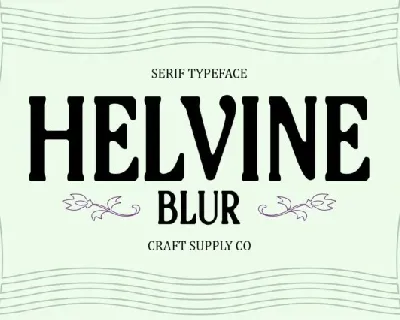 Helvine Blur font