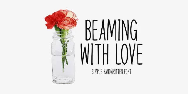 Beaming With Love font