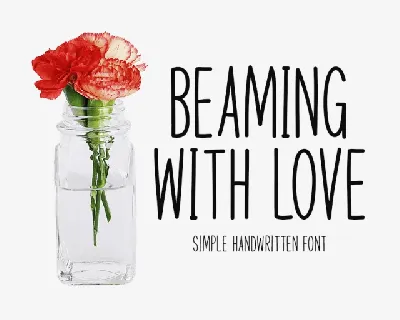 Beaming With Love font