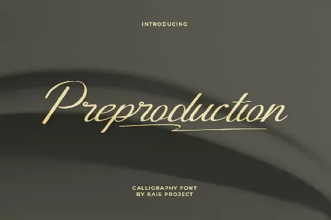 Preproduction Demo font