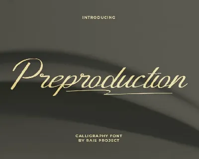 Preproduction Demo font