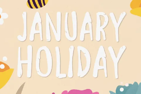 January Holiday Display font