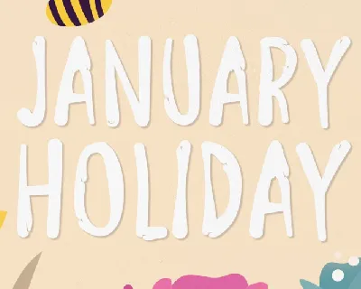 January Holiday Display font