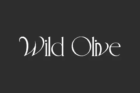 WildOliveDemo font