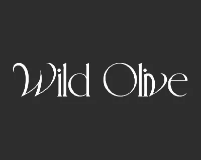 WildOliveDemo font