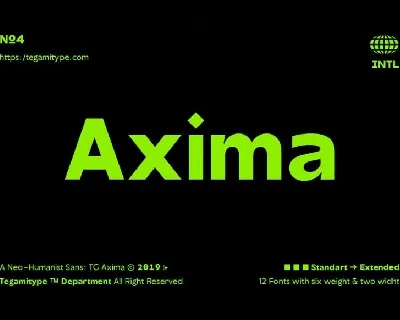 TG Axima Family font