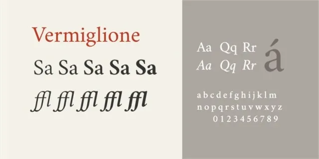 Vermiglione Family font