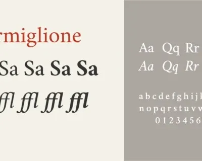 Vermiglione Family font