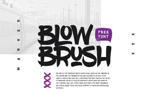 BlowBrush Free font