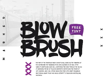 BlowBrush Free font