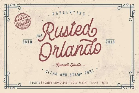 Rusted Orlando font