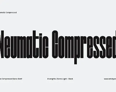 Neumatic Compressed font