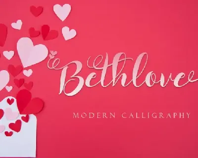 Bethlove Calligraphy font