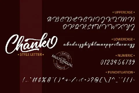 Chanki Calligraphy Script font