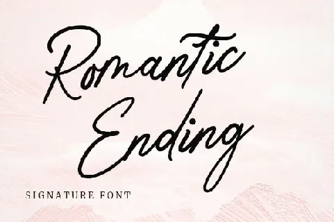 Romantic Ending Script font