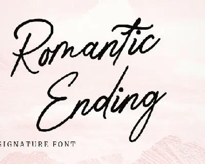 Romantic Ending Script font