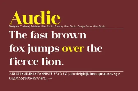 Audie font