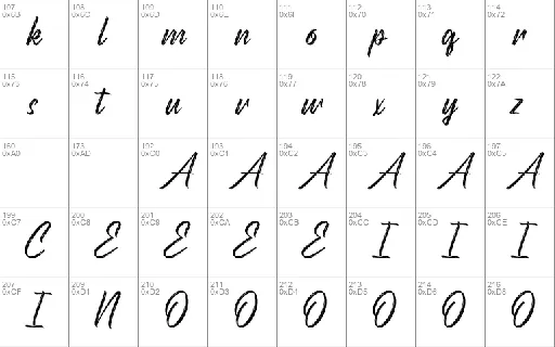 Scatterings Demo font