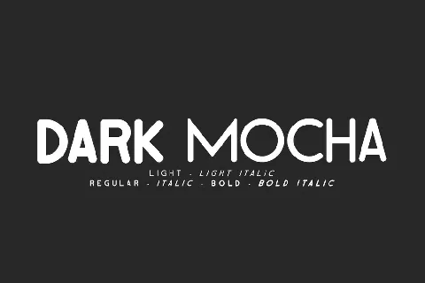 Dark Mocha Demo font