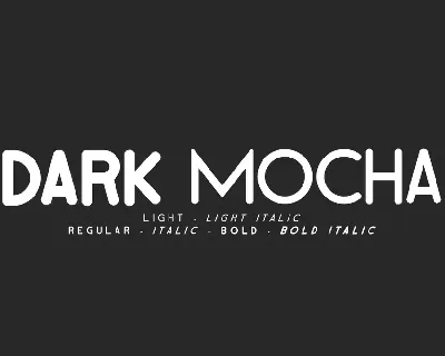 Dark Mocha Demo font