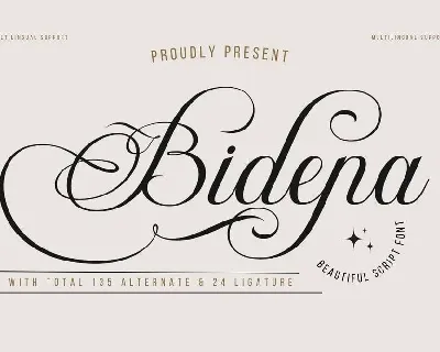 Bidena font