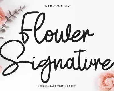 Flower Signature font