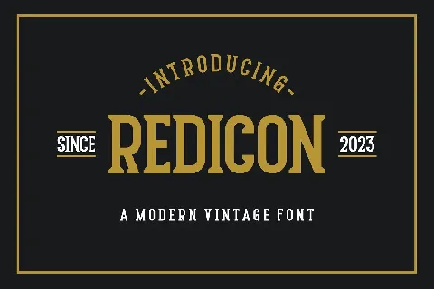 Redicon font
