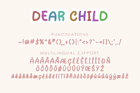 Dear Child Demo font