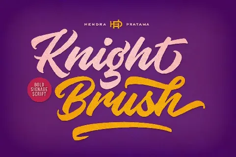 Knight Brush Demo font