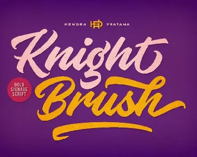 Knight Brush Demo font