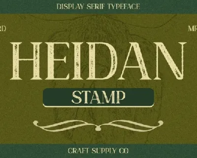 Heidan Stamp font