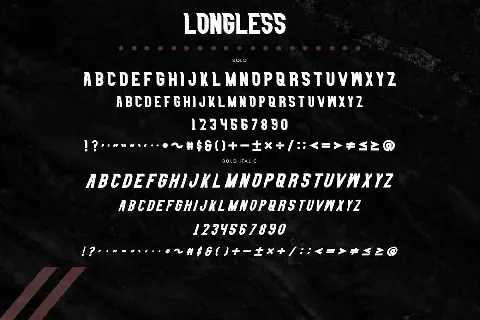 Longless font