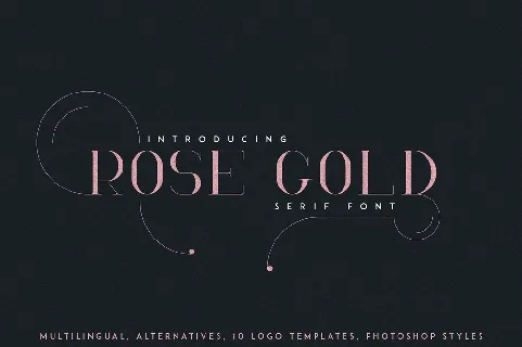 RoseGold Serif Free font