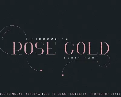 RoseGold Serif Free font