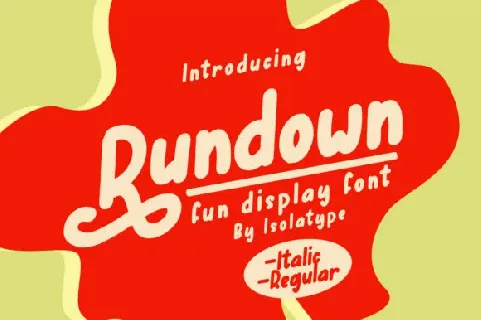 Rundown font