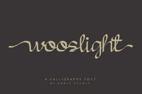 Wooslight Calligraphy font