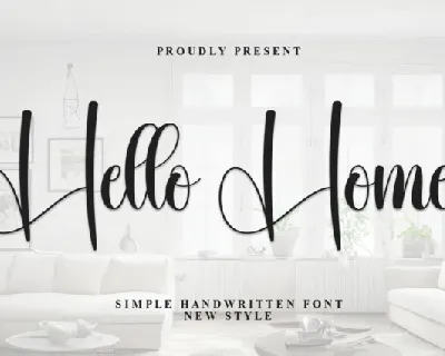 Hello Home Script font