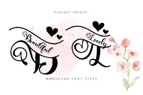 Beautiful Lovely Monogram font