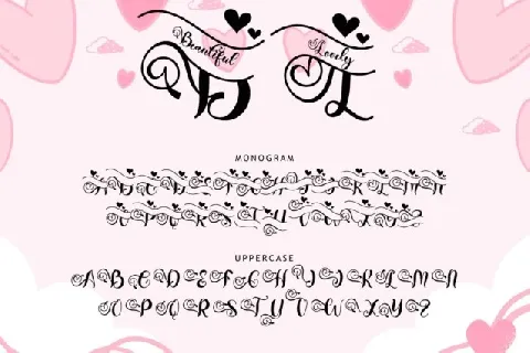 Beautiful Lovely Monogram font