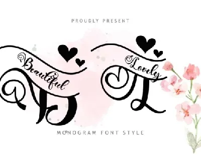 Beautiful Lovely Monogram font